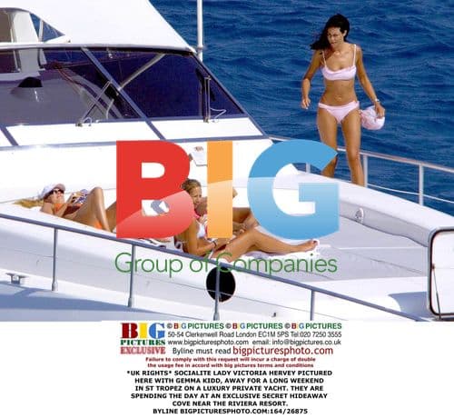 Lady Victoria Hervey and Gemma Kidd in St Tropez