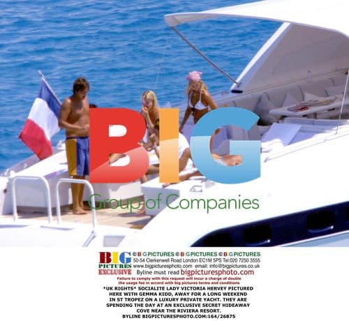 Lady Victoria Hervey and Gemma Kidd in St Tropez