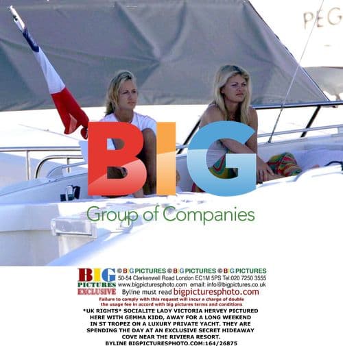 Lady Victoria Hervey and Gemma Kidd in St Tropez