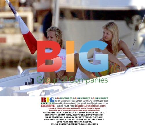 Lady Victoria Hervey and Gemma Kidd on Yacht