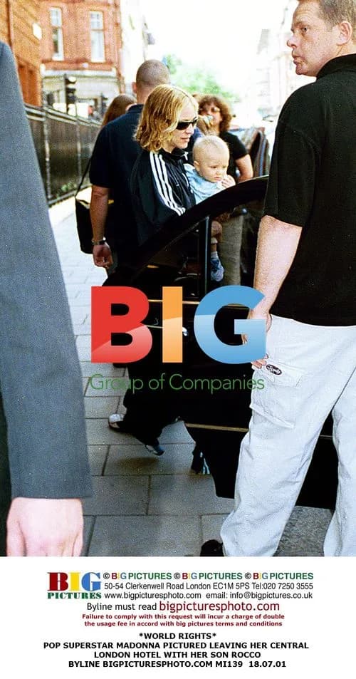 Madonna Leaves London Hotel with Son Rocco