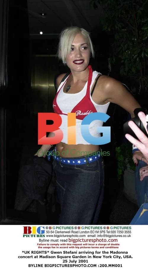 Gwen Stefani arrives for Madonna concert