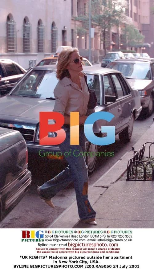 Madonna outside New York apartment