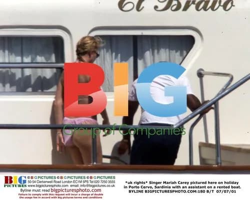 Mariah Carey on holiday in Sardinia
