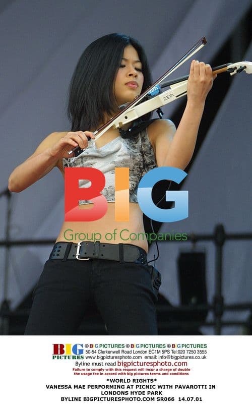 Vanessa Mae Performs at Pavarotti Picnic