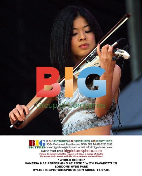 Vanessa Mae Performing at Picnic with Pavarotti