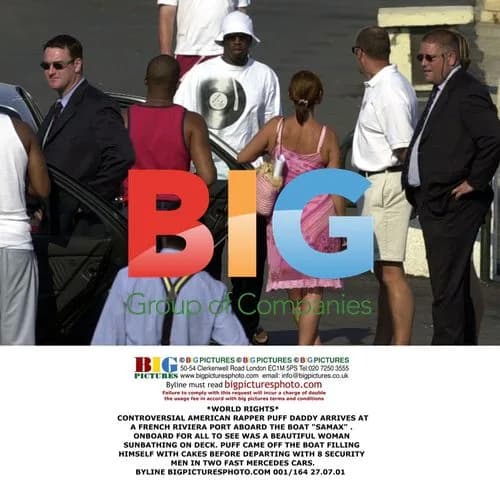 Puff Daddy arrives at French Riviera port