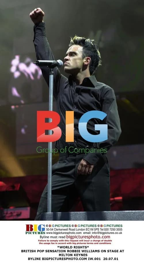 Robbie Williams Performs On Stage