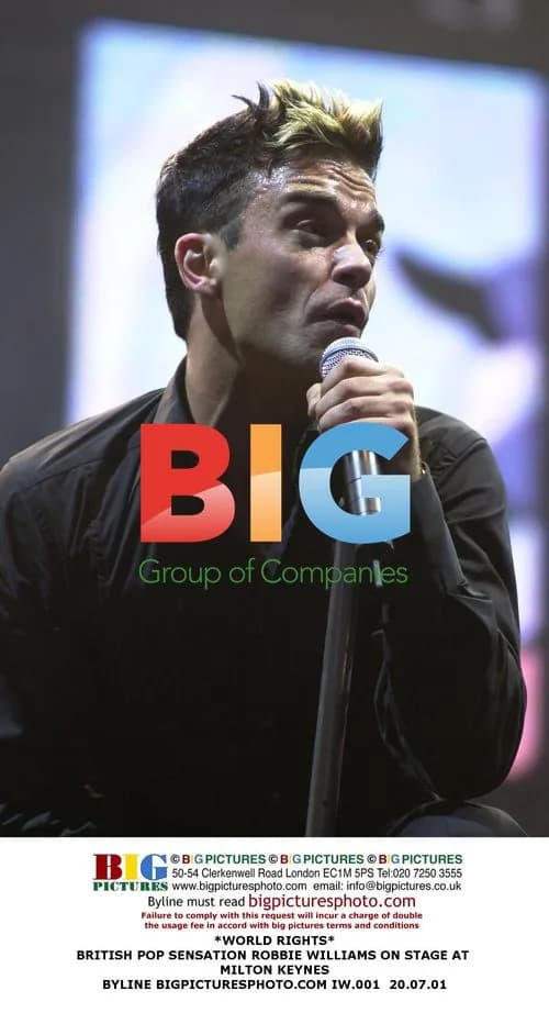 Robbie Williams Performing on Stage