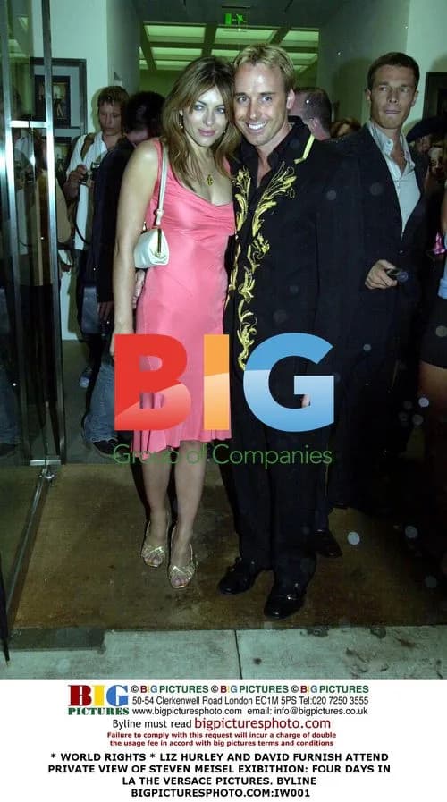 Liz Hurley and David Furnish at Meisel Exhibition