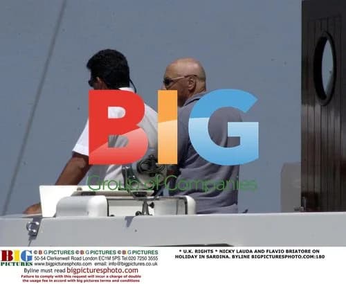 Nicky Lauda and Flavio Briatore on holiday in Sardinia
