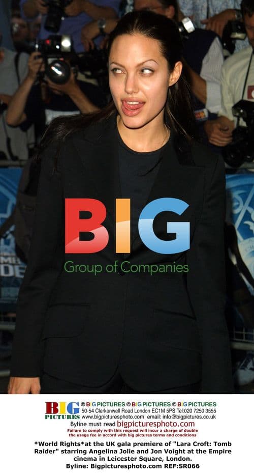 Angelina Jolie and Jon Voight at "Lara Croft" Premiere