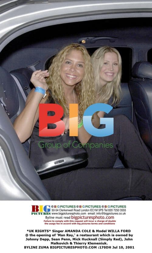 Amanda Cole and Willa Ford at Man Ray restaurant opening