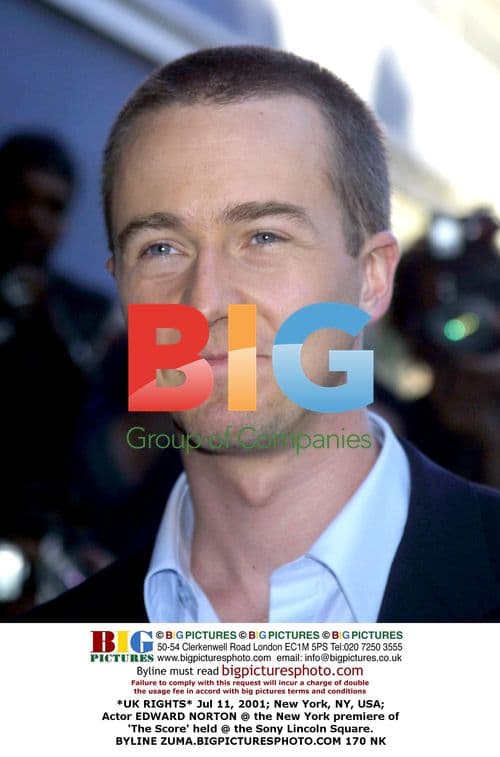 Edward Norton at 'The Score' NYC Premiere