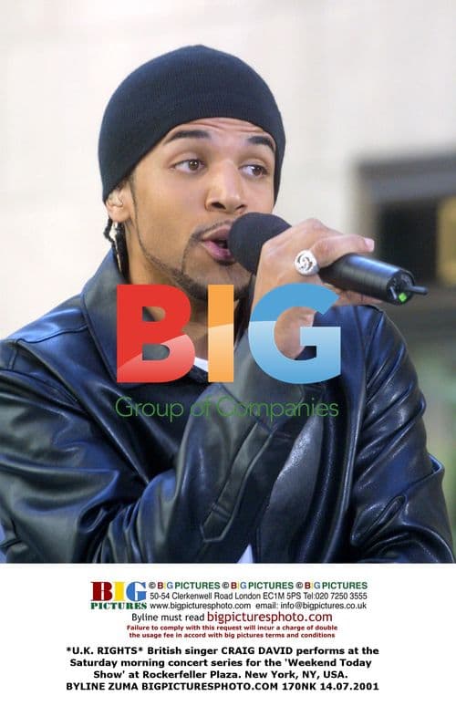 Craig David performs at Weekend Today Show