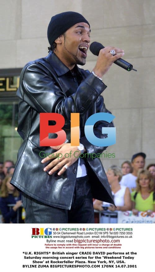 Craig David Performs at Weekend Today Show