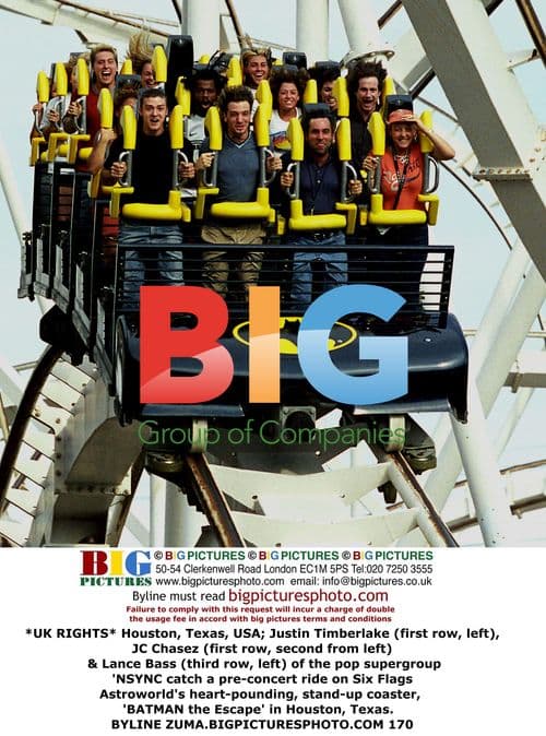 NSYNC Rides Batman Coaster at Astroworld