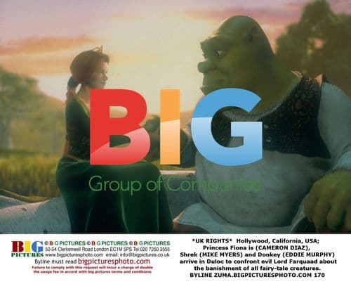 Shrek confronts Lord Farquaad in Duloc