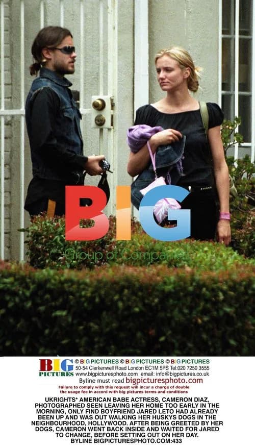 Cameron Diaz Leaves Home with Jared Leto