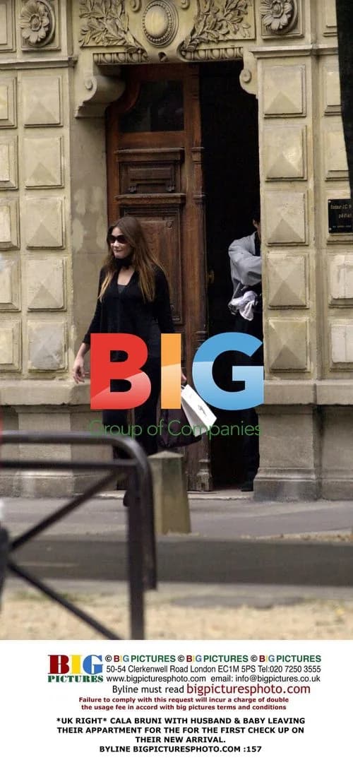 Carla Bruni Leaves With Husband and Baby