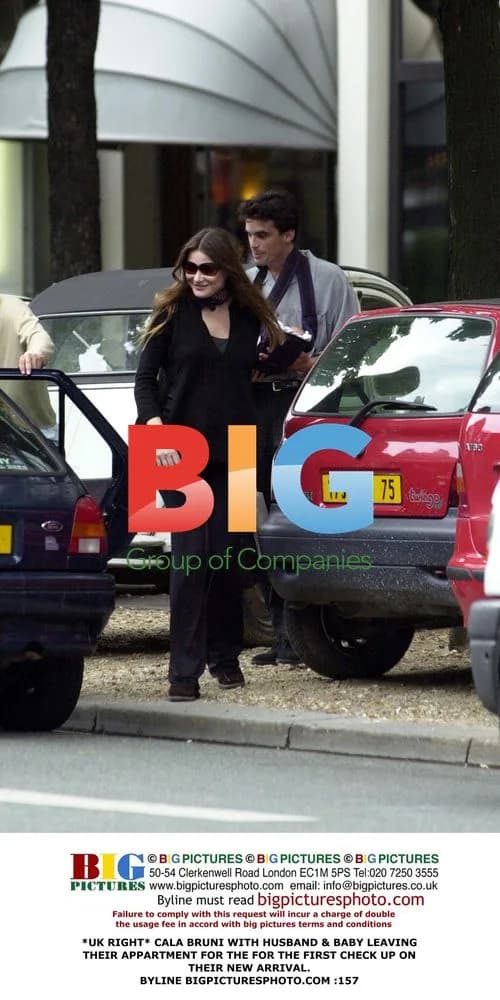 Carla Bruni Leaves Home with Husband and Baby