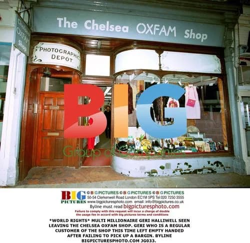 Geri Halliwell Leaves Chelsea Oxfam Shop
