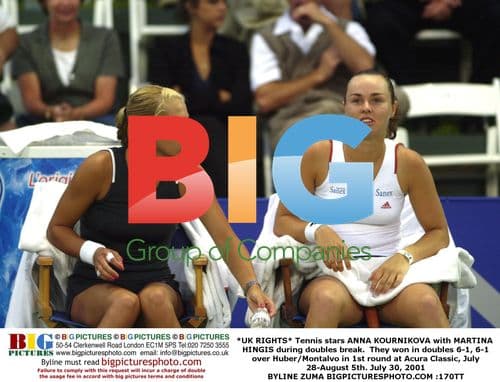 Anna Kournikova & Martina Hingis at Acura Classic