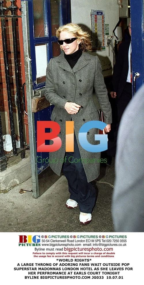 Madonna Leaves London Hotel for Earls Court Concert