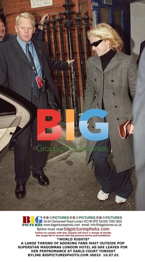 Madonna Leaves London Hotel