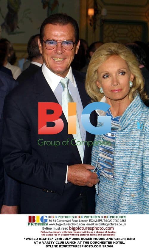 Roger Moore and Girlfriend at Variety Club Lunch