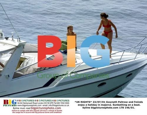 Gwyneth Paltrow sunbathes on boat in Majorca