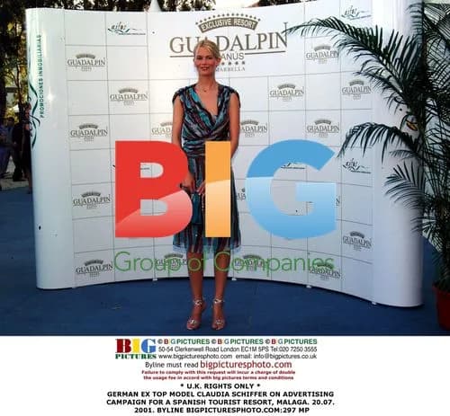 Claudia Schiffer at Spanish Tourist Resort Promotion
