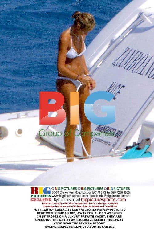 Lady Victoria Hervey and Gemma Kidd in St Tropez