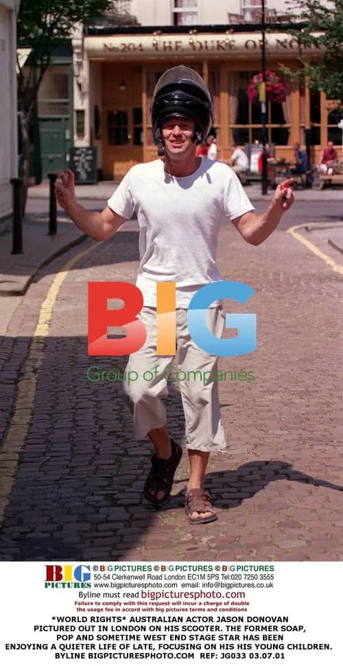 Jason Donovan Out on Scooter in London