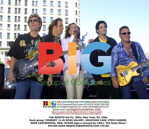 JOURNEY band members tape concert for TV