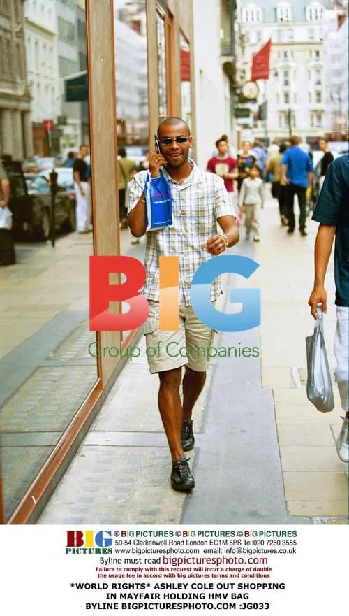 Ashley Cole shops in Mayfair