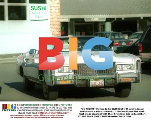 Steffi Graf and Andre Agassi in Classic Car
