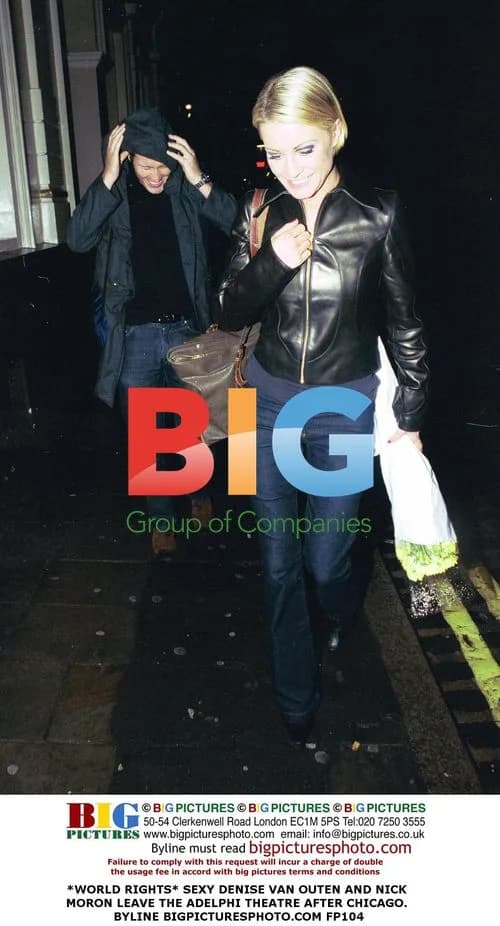 Denise Van Outen & Nick Moron Leave Adelphi Theatre