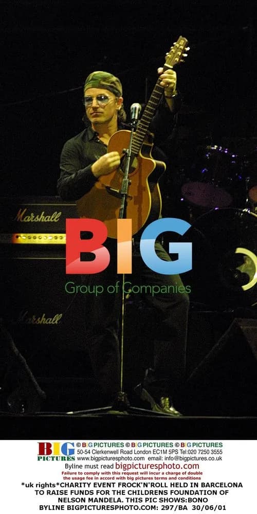 Bono at Charity Event in Barcelona