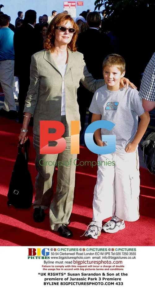 Susan Sarandon and Son at Jurassic Park 3 Premiere