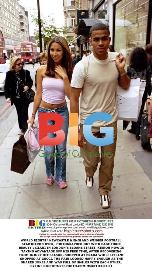 Kieron Dyer and Leilani Shopping in London