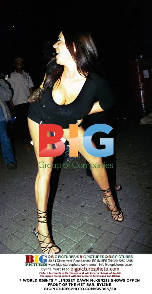 Lindsey Dawn McKenzie Poses Outside Met Bar
