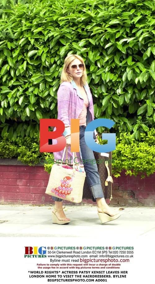 Patsy Kensit leaves home in London for hairdresser visit