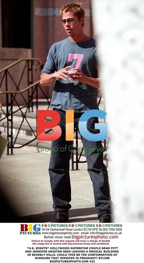 Brad Pitt and Jennifer Aniston Leaving Medical Building