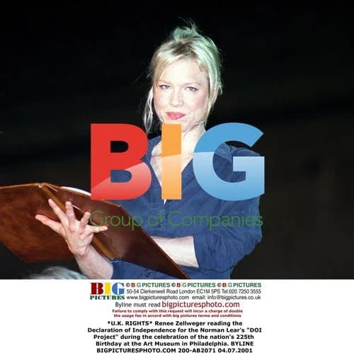 Renee Zellweger reading Declaration of Independence