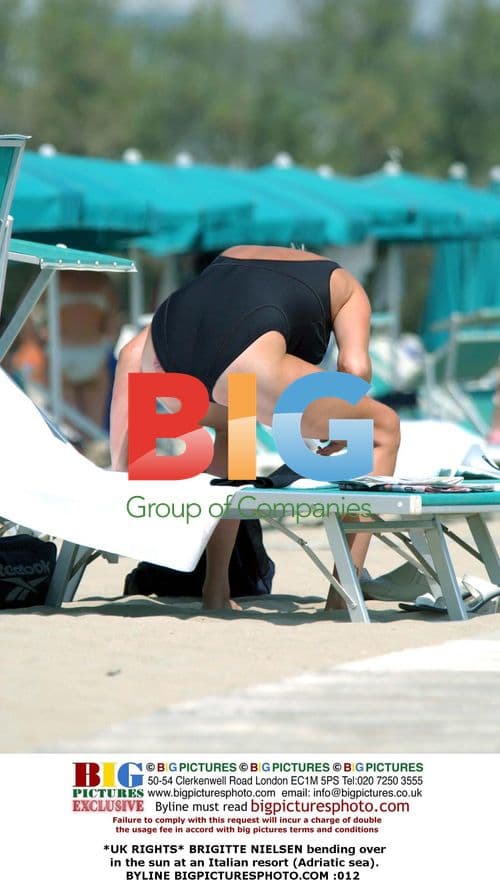 BRIGITTE NIELSEN at Italian resort