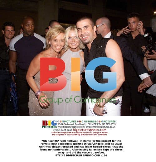 Geri Halliwell performs barefoot in Rome