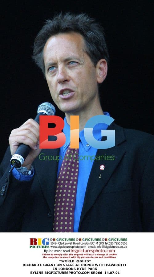 RICHARD E GRANT ON STAGE WITH PAVAROTTI