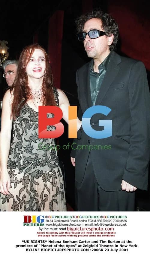 Helena Bonham Carter and Tim Burton at Planet of the Apes Premiere
