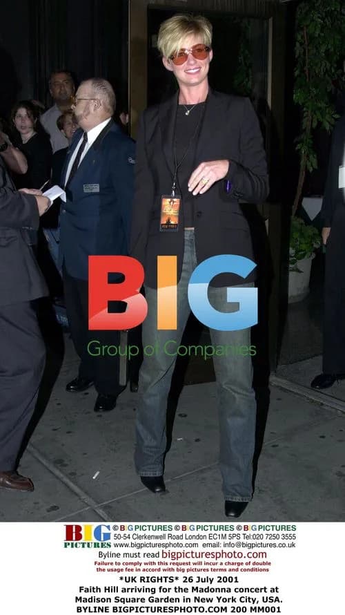 Faith Hill arrives for Madonna concert in NYC